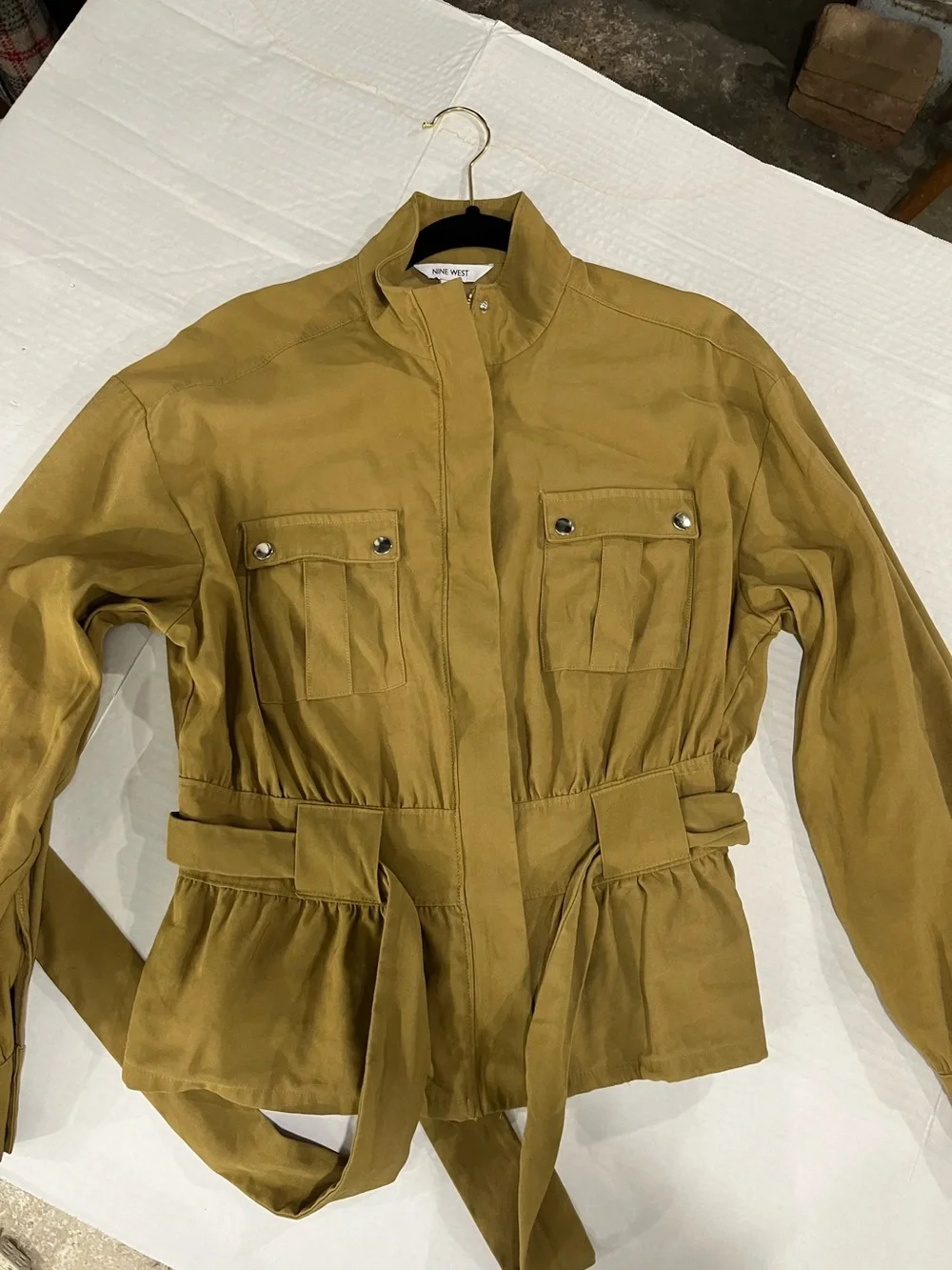 NINE WEST BELTED UTILITY JACKET - Picture 2 of 14